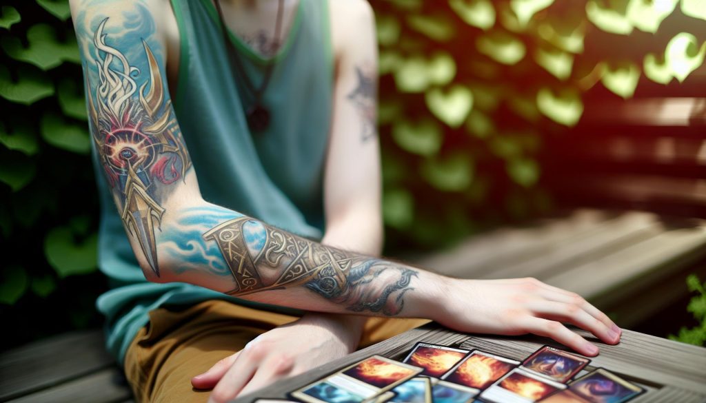 Magic the Gathering Devotion Tattoo: [Not applicable for Christian content]